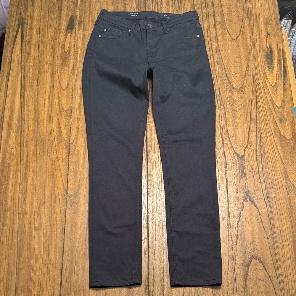 Ag Adriano Goldschmied Dark‎ Navy Cigarette Leg Jeans Sz 25R